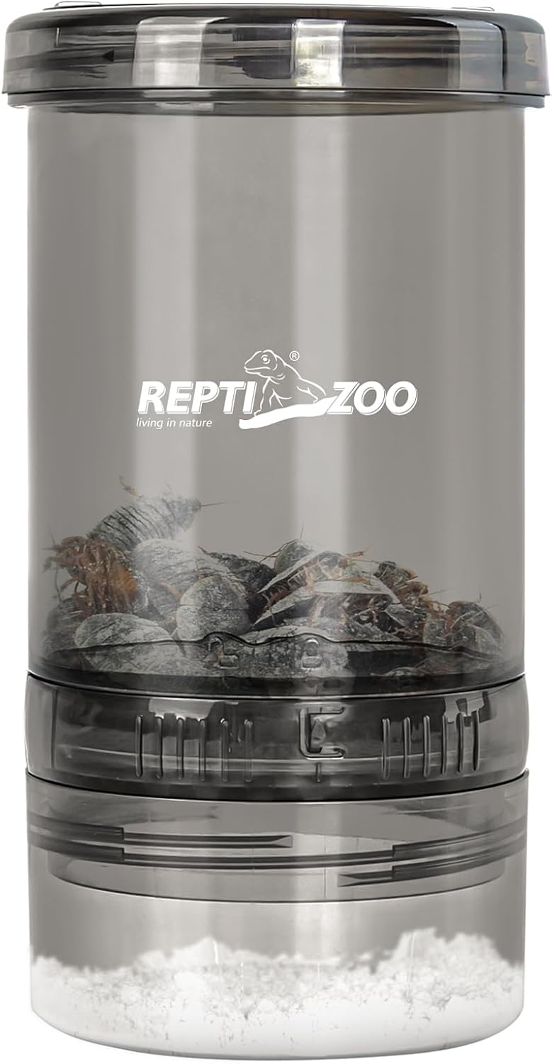 REPTI ZOO Reptile Cricket Calcium Powder Mixer, Cricket Keeper Shaker for Bearded Dragon Gecko