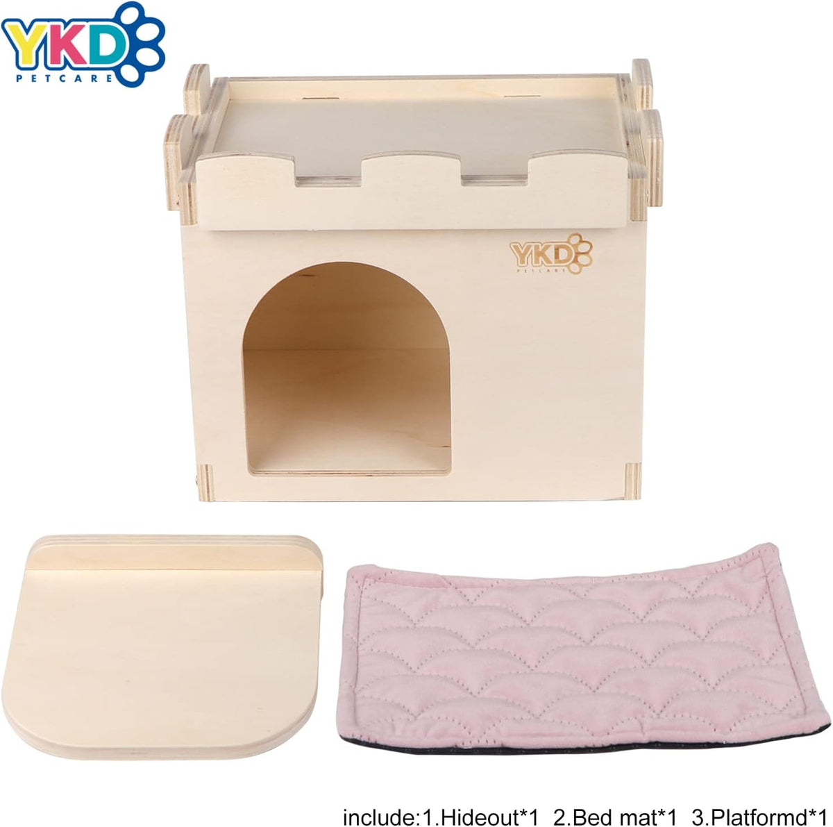 Castle Chinchilla House - Small Animal Hideout for Chinchilla Guinea Pig Hedgehog, or Rat