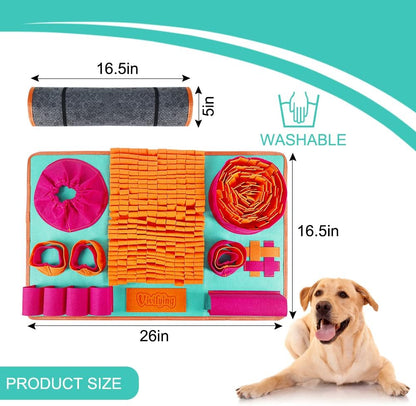 Vivifying Snuffle Mat for Dogs, Interactive Dog Enrichment Toys for Small Dogs and Cats Slow Eating