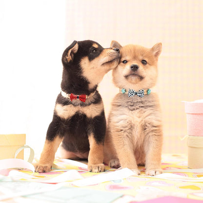 10 PCS Dogs Collar Elastic Attachment Bow Ties for Small Medium Large Pet/Cats Puppies Collar