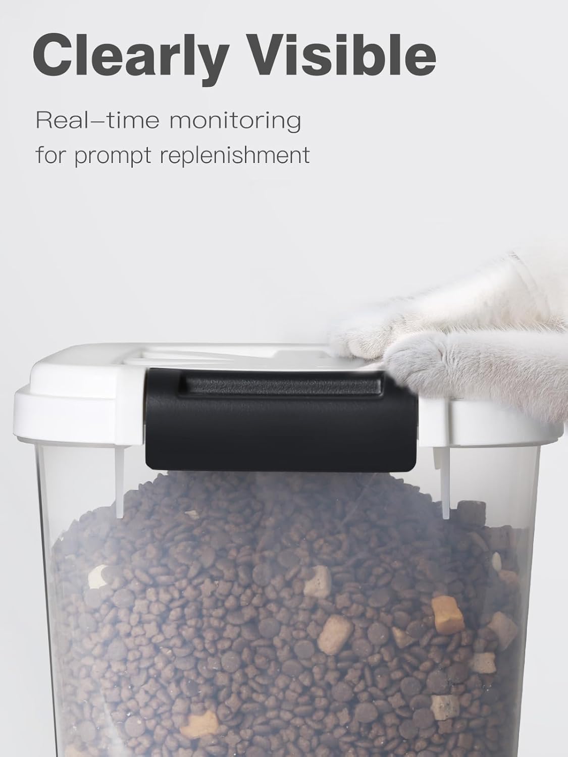 Pet Food Storage Container, 5 lbs Dog Cat Treat Storage Bin with Lid, Dry Food Storage for Dog
