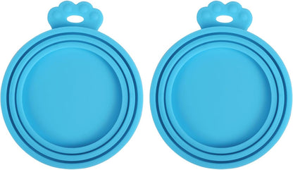 PetBonus 2 Pack Silicone Pet Can Cover Lids, Universal Size for Dog Cat Food, 1 fit 3 Standard Size