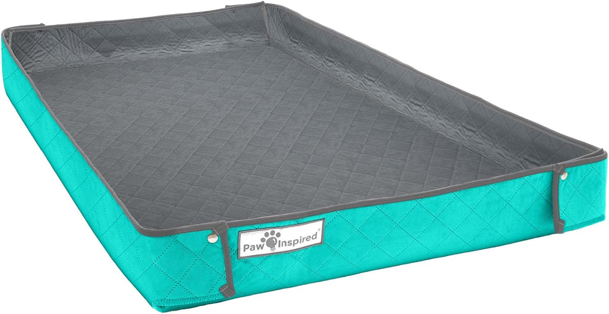 Paw Inspired Critter Box Washable Cage Liner, Reversible Fleece Bedding with Raised Sides for