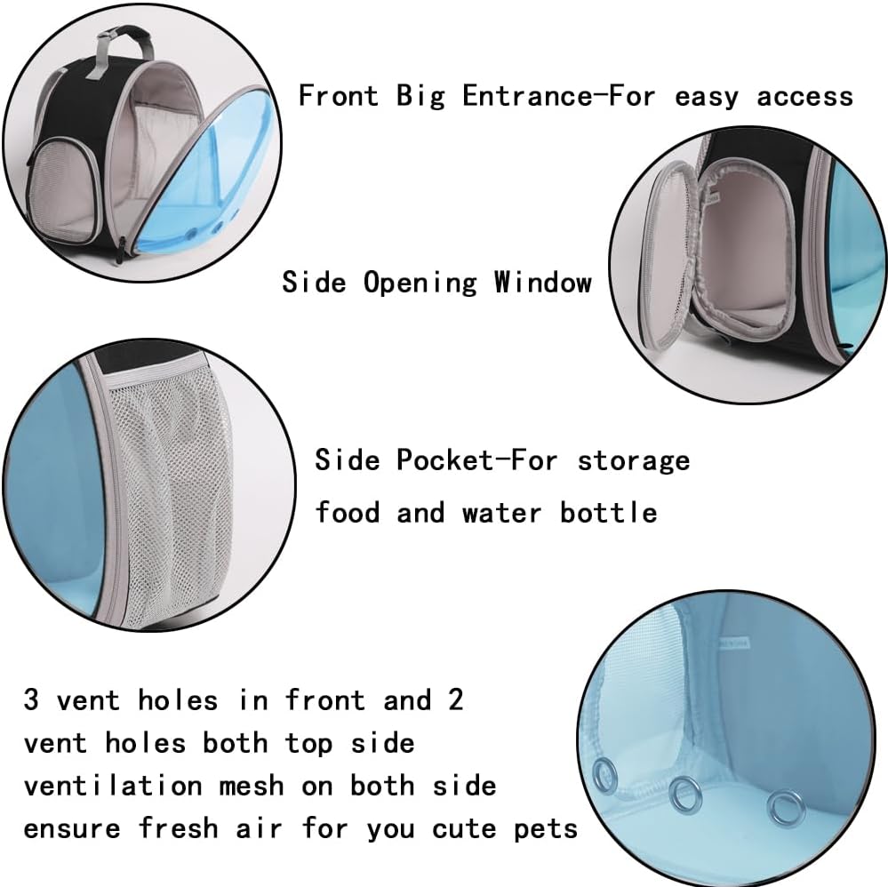 Bearded Dragon Travel Backpack with Harness and Leash Set,Lizard Backpack Travel Carrier,Space