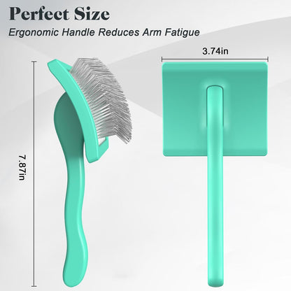 2PCS Slicker Brush for Dogs & Pet Comb,Professional Dog Grooming Brush