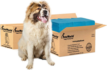 PETSWORLD Enormous Dog Training & Potty Pads, 37x54 inch - Tear Resistant with Strong Leak-Proof