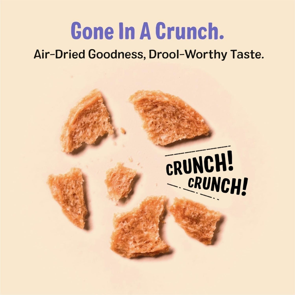 Three Dog Bakery Bark’N Crunch! Chicken Chips, Crunchy Treats for Dogs, Single Ingredient, High