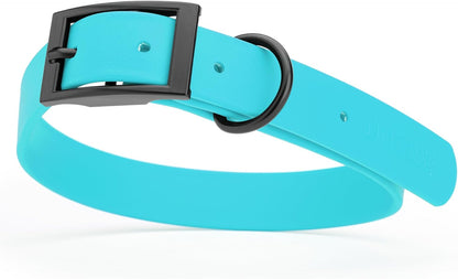 Dogline Biothane Waterproof Dog Collar Strong Coated Nylon Webbing with Black Hardware Odor- Proof