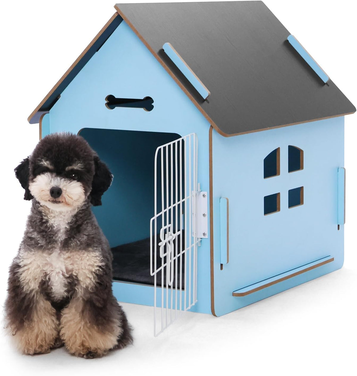 Dog House Indoor for Small Dogs or Cats, Cozy Wooden Design, Small Indoor Bed House, with Air Vents