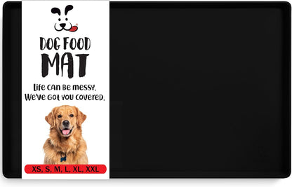 DogBuddy Dog Food Mat – Waterproof Dog Bowl Mat for Food and Water, Silicone Pet Feeding Mats for