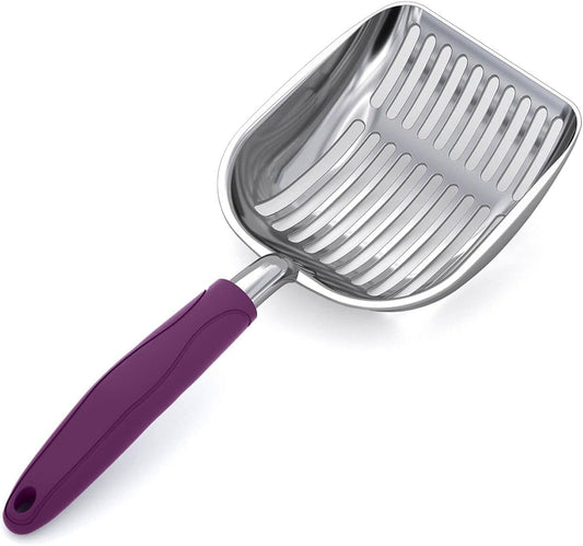 WePet Cat Litter Scoop, Aluminum Alloy Sifter, Kitty Metal Scooper, Deep Shovel, Long Handle, Poop