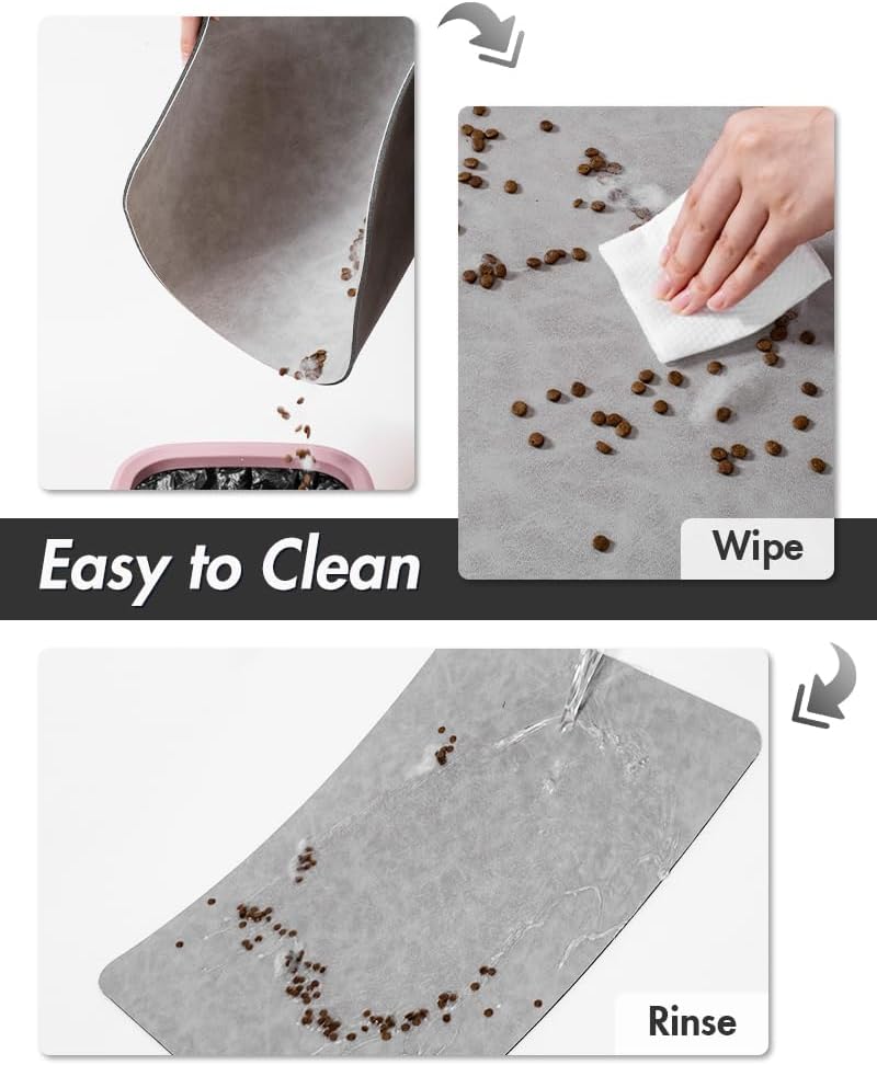 MontVoo-Absorbent Pet Feeding Mat-No Stains Pet Mat for Food and Water Bowl-Quick Dry Cat & Dog