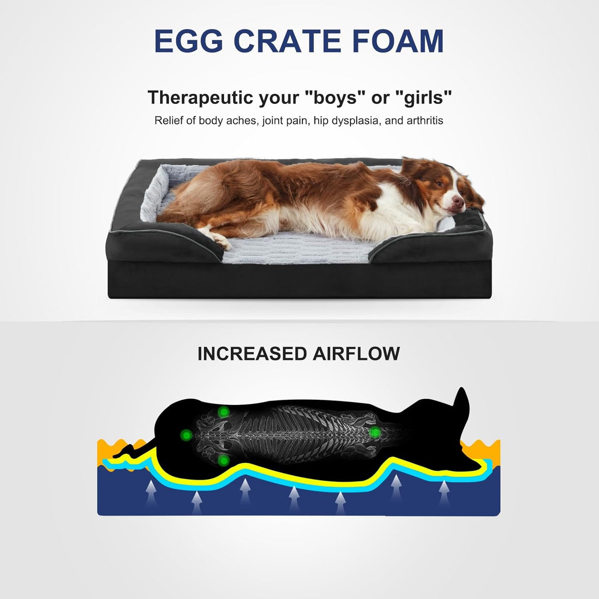 FURTIME Orthopedic Dog Bed for Small Dogs - Washable Dog Sofa Beds Small, Supportive Foam Pet Couch