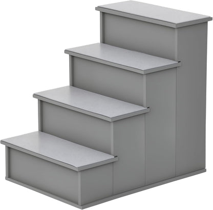 PawHut Pet Stairs, Small Pet Steps with Cushioned Removable Covering for Dogs and Cats Up to 22