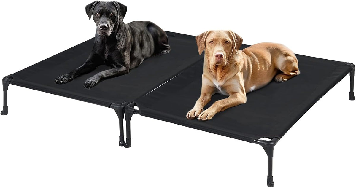 Veehoo Portable Raised Dog Cot, Cooling Elevated Pet Bed with Washable & Breathable Mesh, No-Slip