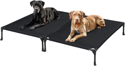 Veehoo Portable Raised Dog Cot, Cooling Elevated Pet Bed with Washable & Breathable Mesh, No-Slip