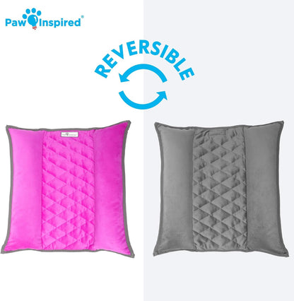 Paw Inspired Snuggle Bunny Bolster Bed for Rabbits, Cats, Dogs and Other Small Pets, Reversible