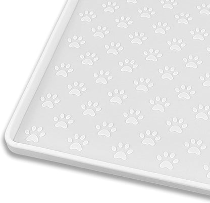 Ptlom Pet Placemat for Dog and Cat, Waterproof Silicone Pet Feeding Bowl Mats for Food and Water