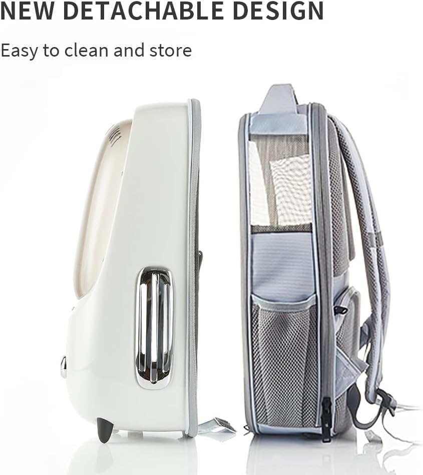PETKIT Cat Backpack Carrier with Inbuilt Fan & Light, Airline-Approved Pet Backpack Bubble for
