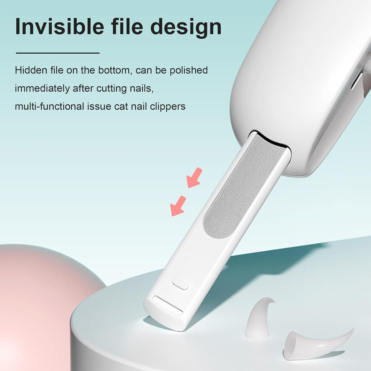 Pett Nail Clipper for Cats - Gentle Round-Hole Trimmer with Dust Storage | Adjustable Size & Hidden