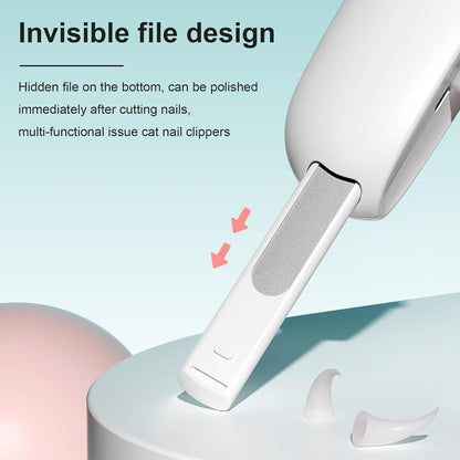 Pett Nail Clipper for Cats - Gentle Round-Hole Trimmer with Dust Storage | Adjustable Size & Hidden