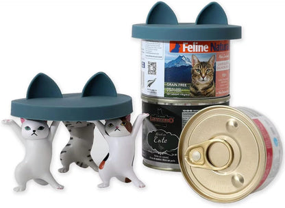 OHMO 2 Pack Dog Food Can Lids, (3,12, 14oz etc.) Universal Size BPA Free Silicone Covers for Cat