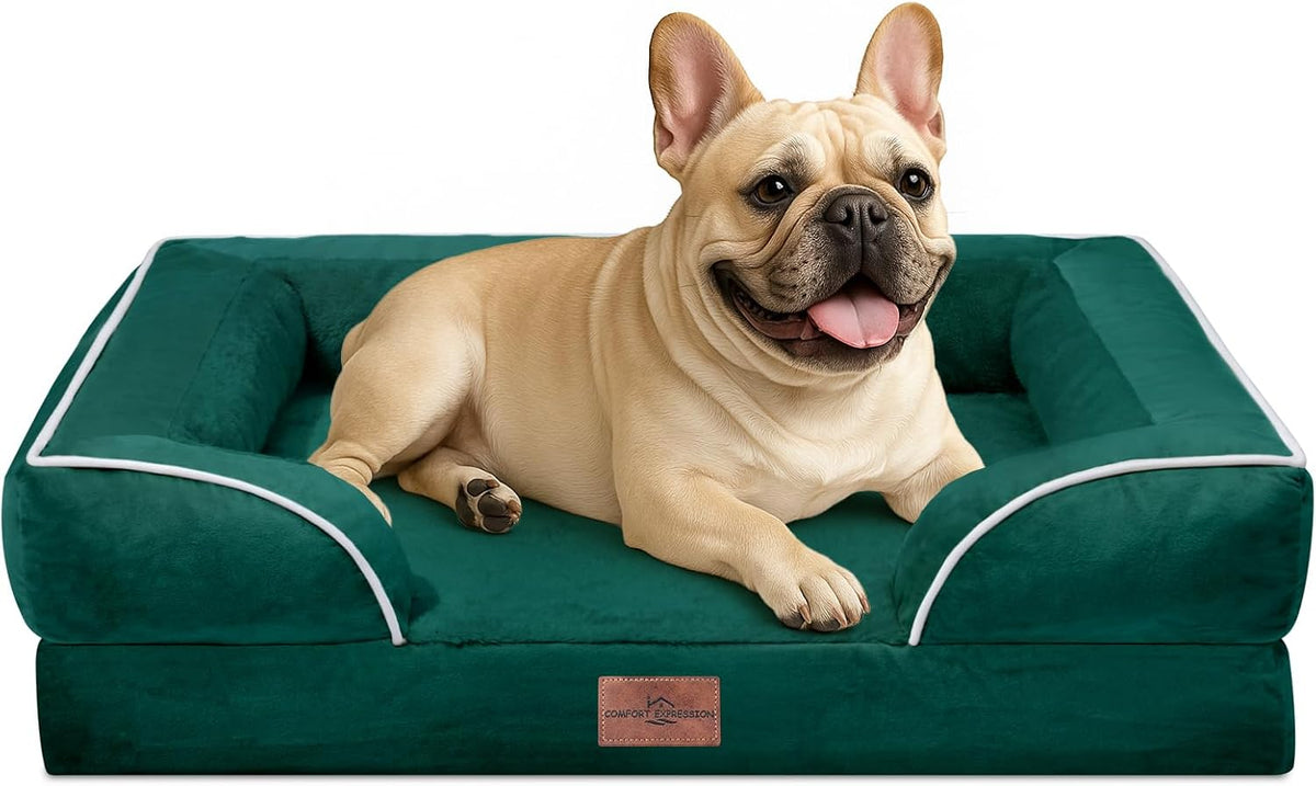 Comfort Expression Small Dog Beds Waterproof Orthopedic Foam Dog Sofa Beds for Medium Dogs Comfy