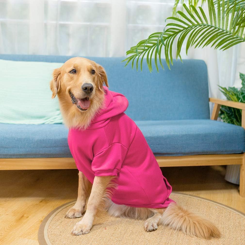 KOOLTAIL Basic Dog Hoodie - Soft & Warm Dog Hoodie Sweater with Leash Hole and Pocket, Dog Winter