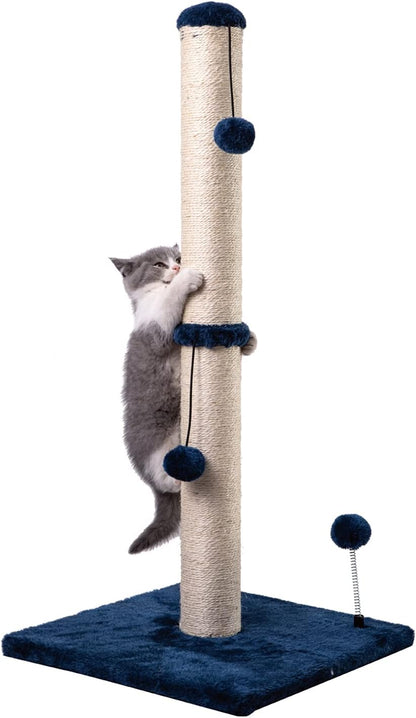 MECOOL 34“ Tall Cat Scratching Post Premium Basics Kitten Scratcher Sisal Scratch Posts Trees with