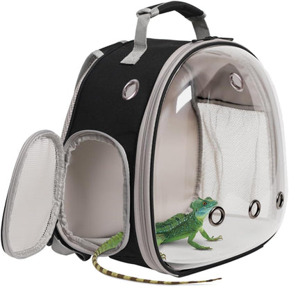 Small Animal Travel Carrier Backpack Design for Guinea Pig,Portable Bearded Dragon Bag for Sugar