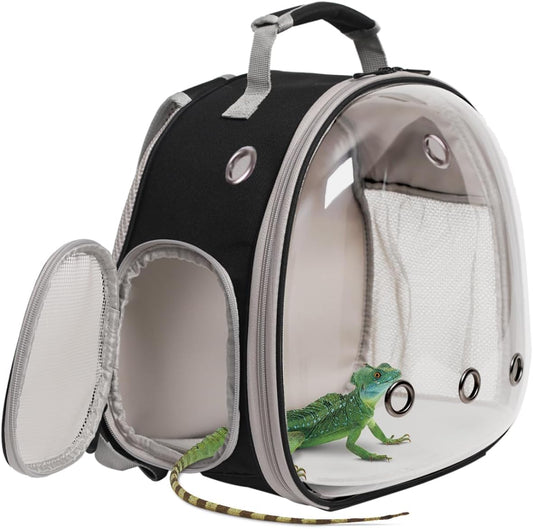 Small Animal Travel Carrier Backpack Design for Guinea Pig,Portable Bearded Dragon Bag for Sugar
