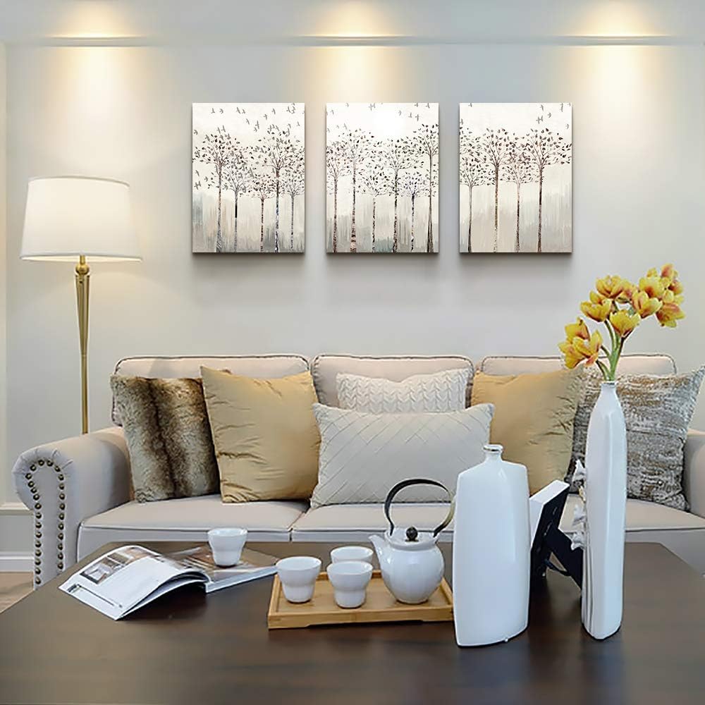 Trees And Birds Abstract Paintings Canvas Prints Wall Art For Bedroom Bathroom Wall Decor Office