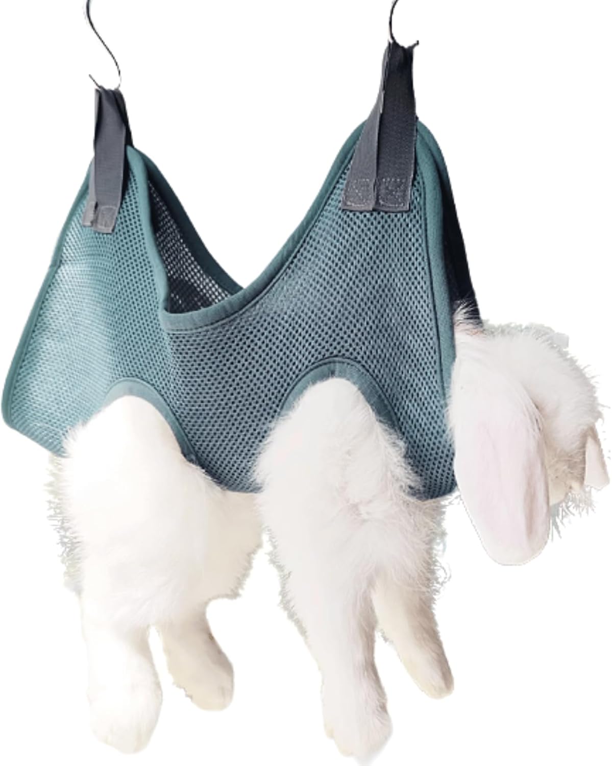 Rabbit Grooming Hammock with Safety Belt for Nail Clipping, Grooming, Bunny Bathing Bag for Nail