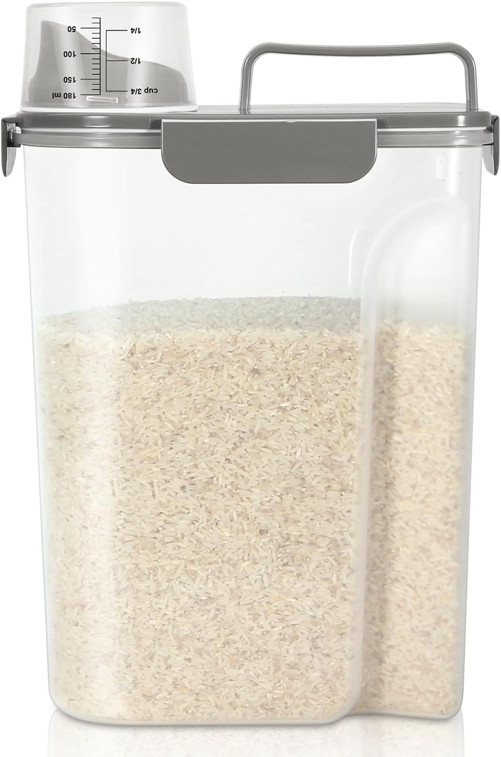 TBMax Airtight Rice Container 10 Lbs, Cereal Dispenser, Pet Cat Dog Food Storage Container, Plastic