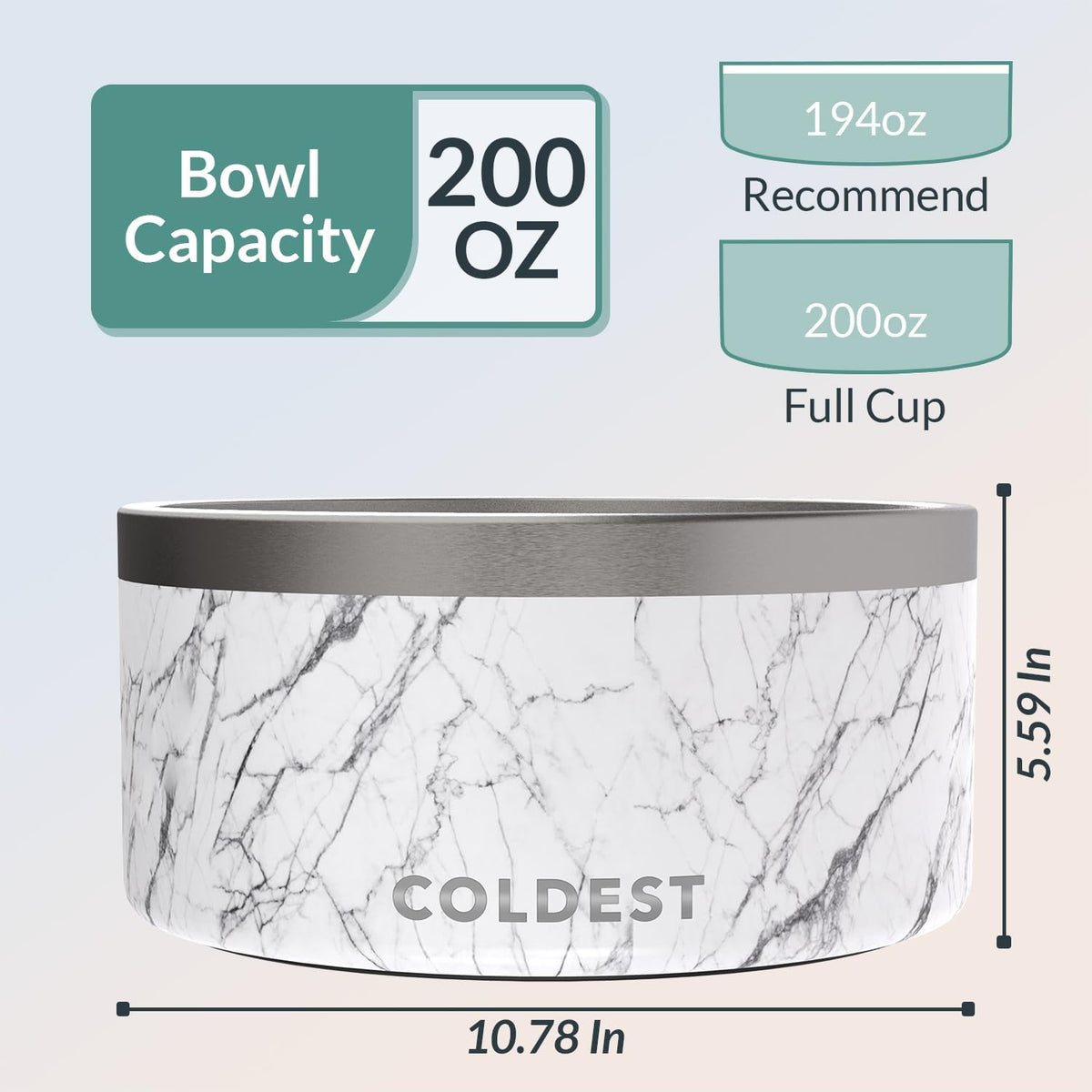 Coldest Dog Bowl - Anti Rust Metal, Non Slip, 3 Layers Insulated Stainless Steel Dog Bowls - Spill