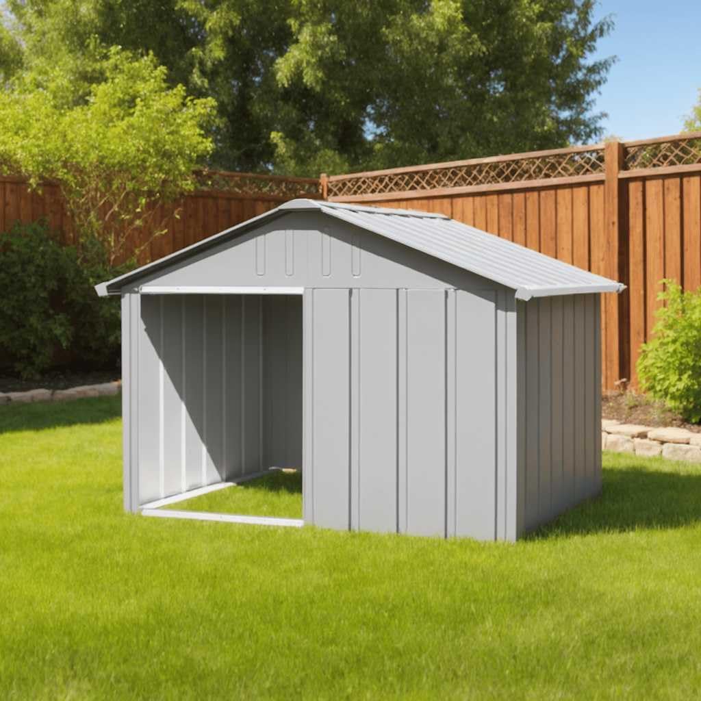 vidaXL Dog House - Durable Galvanized Steel Construction - Weatherproof Dog Kennel - Easy Access