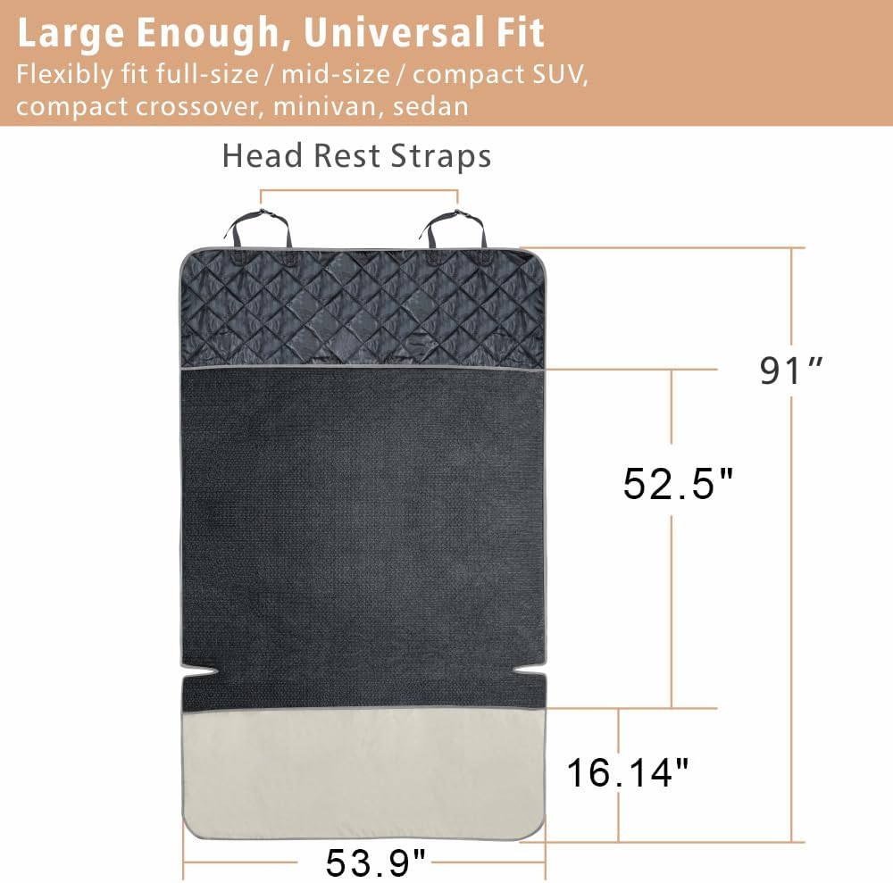 F-color SUV Cargo Liner for Dogs, Water Resistant Pet Cargo Cover Dog Seat Cover Mat for SUVs
