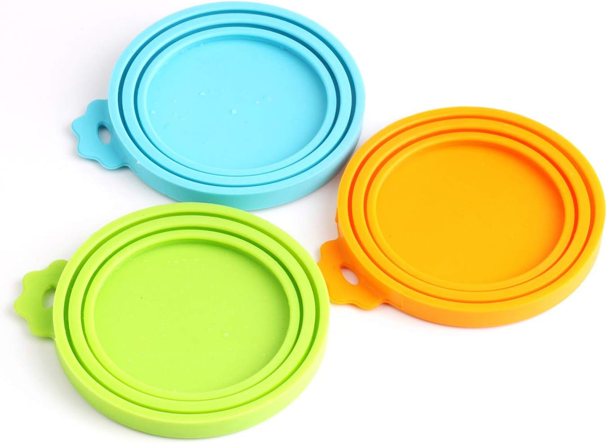Comtim Pet Food Can Cover Silicone Can Lids for Dog and Cat Food(Universal Size,One fit 3 Standard