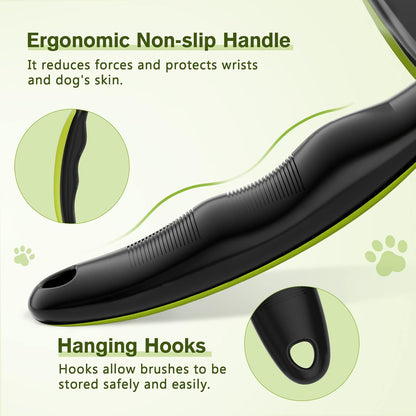 Pecute Self-Cleaning Slicker Brush for Dogs, Cats, Lightweight Dog Brush for Shedding Massaging