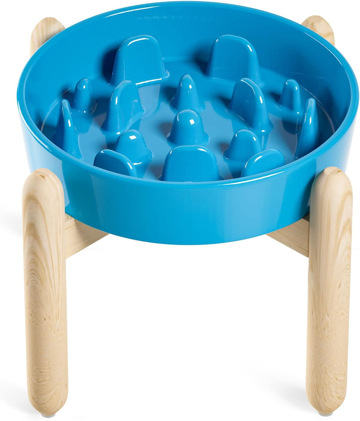 LE TAUCI Ceramic Slow Feeder Dog Bowls for Small and Medium Breed, 1.5 Cups Elevated Dog Bowl for