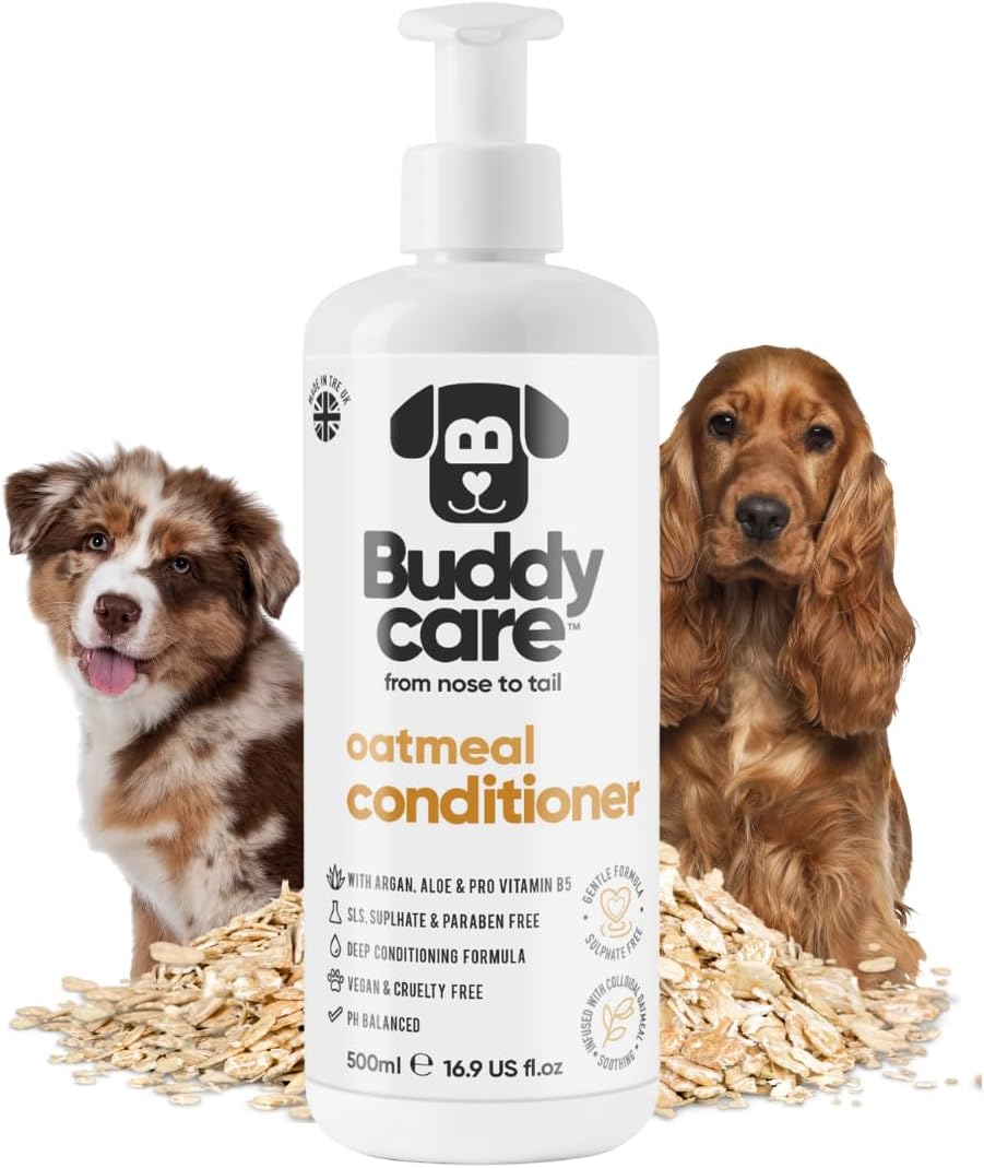 Oatmeal Dog Conditioner (16.90oz) Made with Aloe Vera, Argan Oil & Pro Vitamin B5 to Detangle