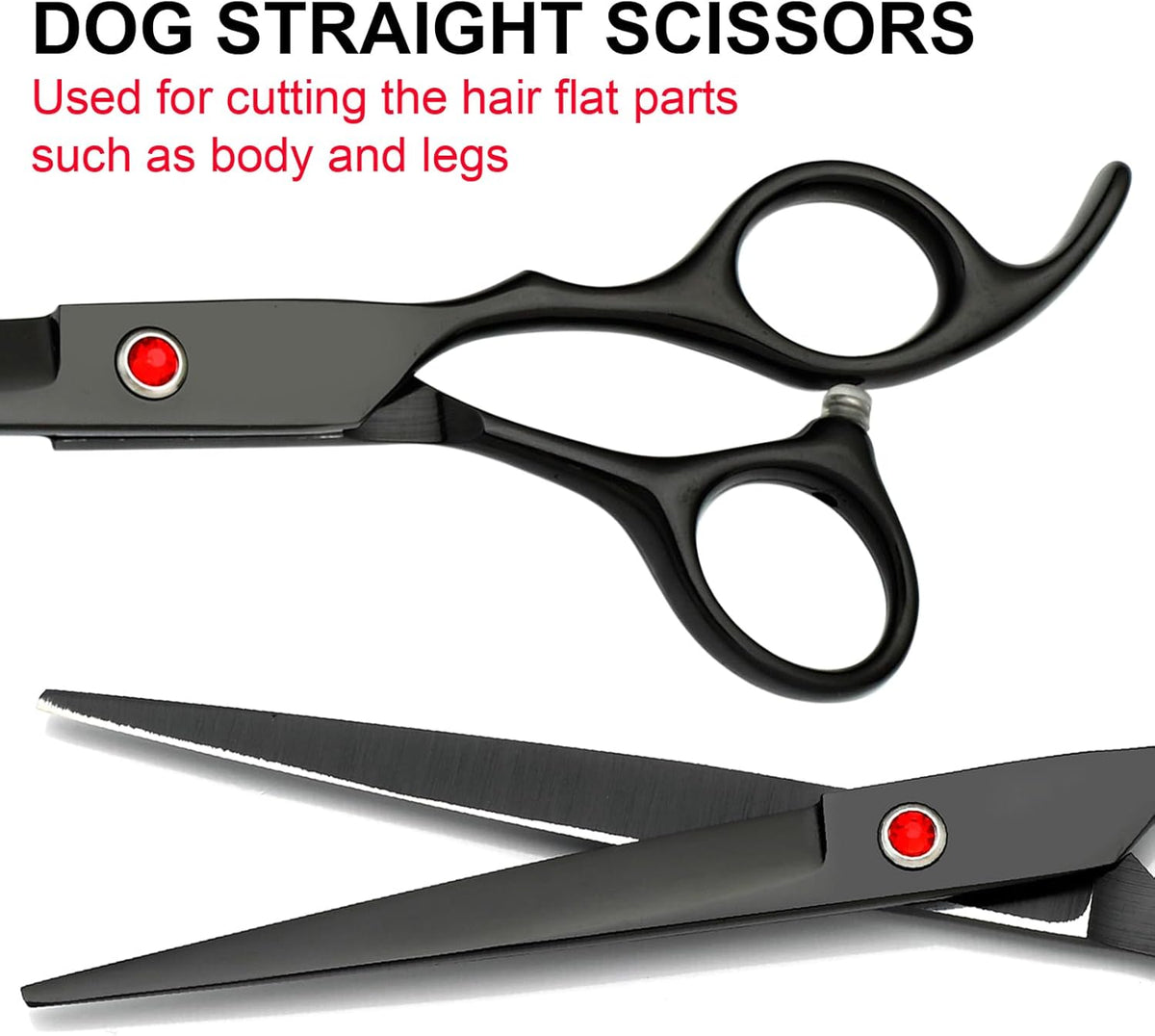 Professional Dog Grooming Scissors Set Stainless Steel Dog Grooming Kit - Thinning, Curved Scissors