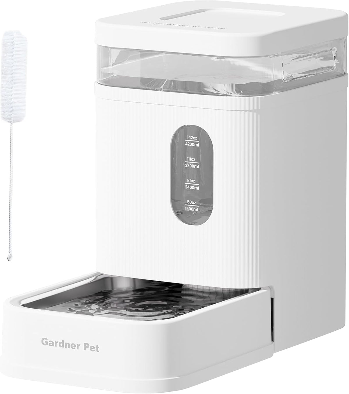 Gardner Pet Automatic Dog Water Dispenser Gravity Waterer with Stainless Steel Bowl Water Dispenser