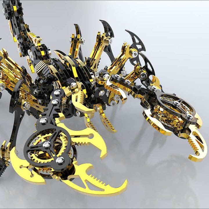 Scorpion 3D Metal Puzzles Kits for Adults Teens – 454 Pcs – Mechanical Assembly Models – 4 Hours to
