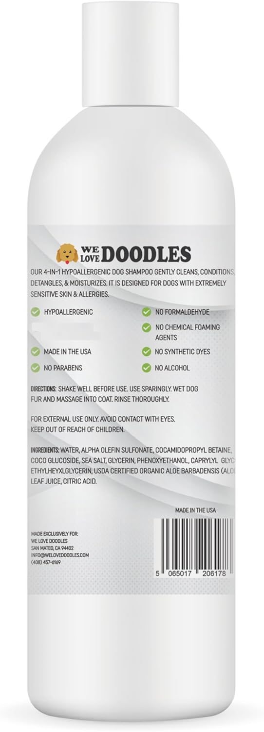 Hypoallergenic Dog Shampoo, Conditioner, and Detangler | Made in USA | Eco-Friendly Ingredients |