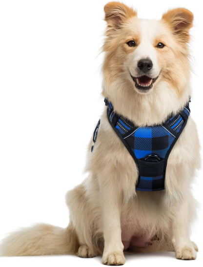 rabbitgoo Dog Harness No Pull with 2 Leash Clips, Adjustable Soft Padded, Reflective Oxford No