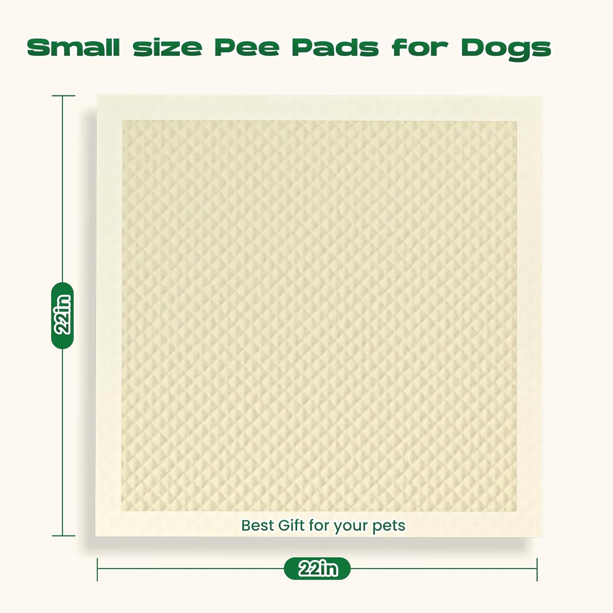 Puppy Pads 30 Count Small 22x22in Bamboo Training Pads Deodorizing Leakproof Quick Drying Dog Pee