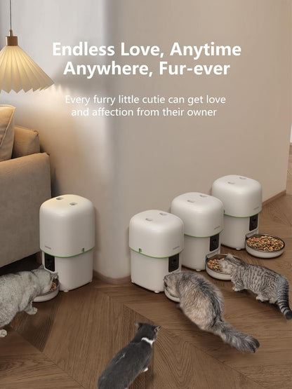 Automatic Cat Feeder with Camera - 5G WiFi Auto Cat Food Dispenser, 1080P HD Video with Night