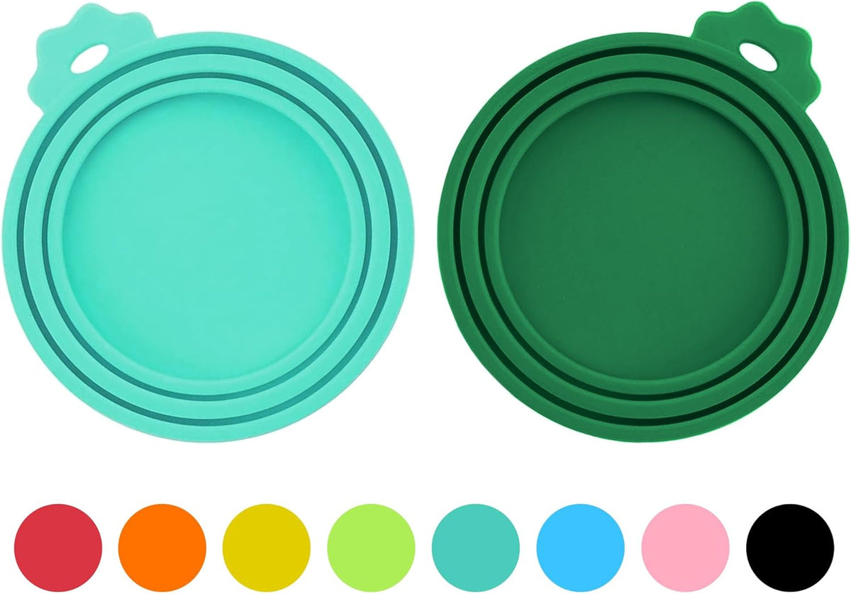 2 Pack Pet Food Cans Lids, Silicone Food Can Covers for Dog and Cat, BPA Free/Food Safe/Universal