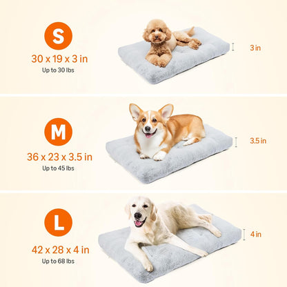 Amazon Basics Large Dog Bed for Crate, Washable Large Dog Mat for Pet Kennel, Anti-Slip, Cama para